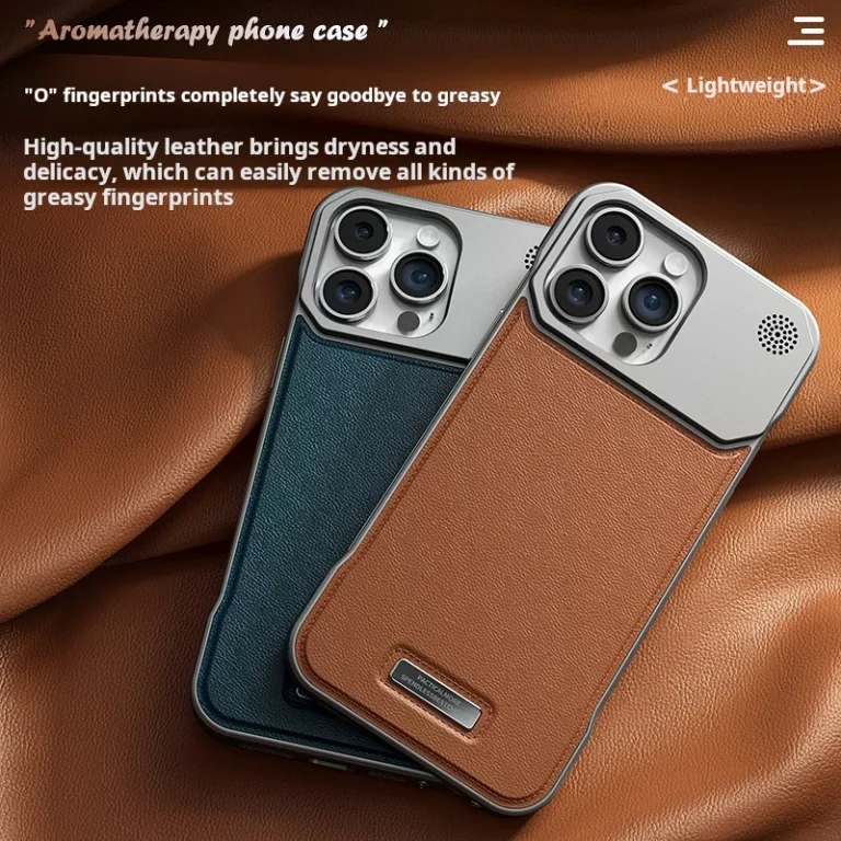 Business Aromatherapy Leather Case for iPhone 17 Air 16 15 14 Plus 13 12 11 Pro Max For Magsafe Magnetic Frameless Armor Cover - Image 6