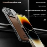 Business Aromatherapy Leather Case for iPhone 17 Air 16 15 14 Plus 13 12 11 Pro Max For Magsafe Magnetic Frameless Armor Cover - Image 5